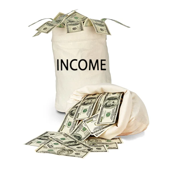 Bags with income — Stock Photo, Image