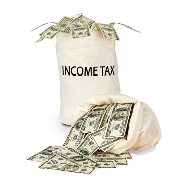 袋与所得税 — 图库照片