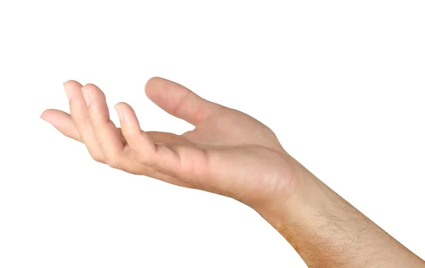 Закройте жестикулирующую руку — стоковое фото