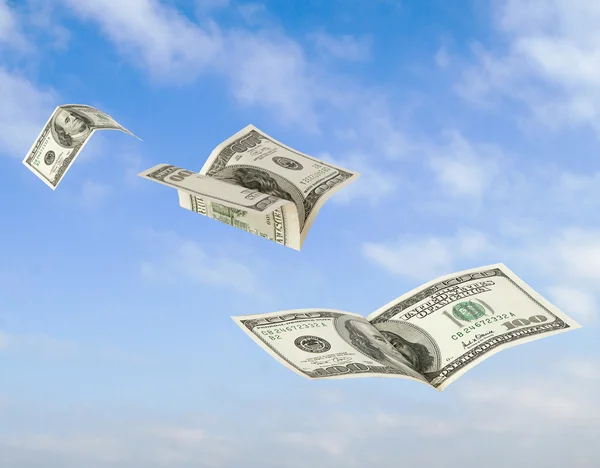 Flaying dollars — Stock Photo, Image