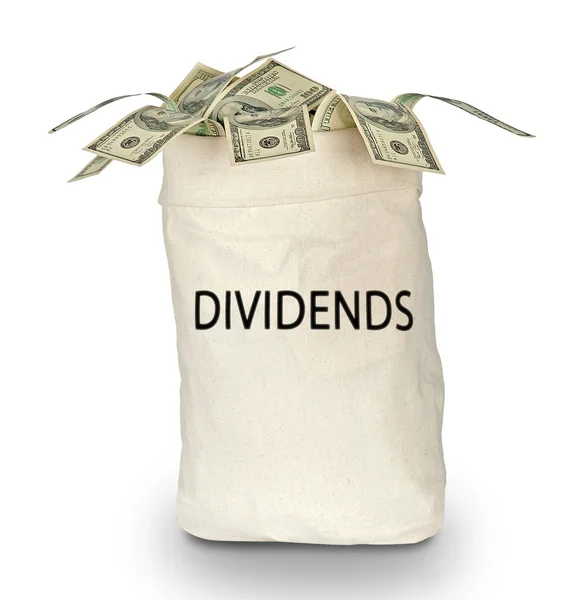 stock image Bag of dividends