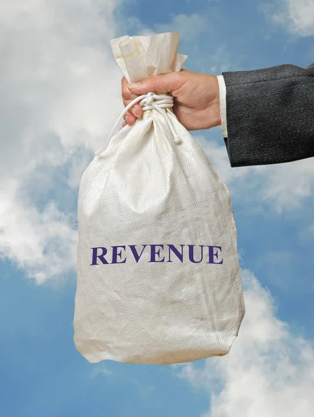 Bag with revenue — Stock Photo, Image