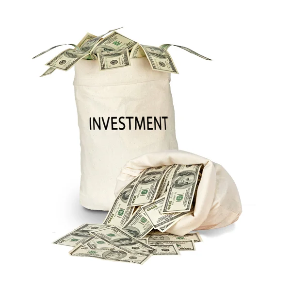 Bag with investment — Stock Photo, Image