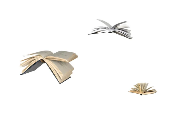 Fliegende Bücher — Stockfoto