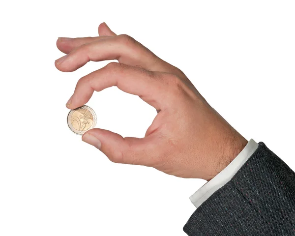 Hand mit Münzen — Stockfoto
