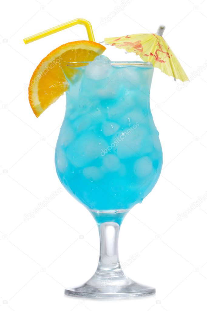 Blue Curacao cocktail with orange ⬇ Stock Photo, Image by ...