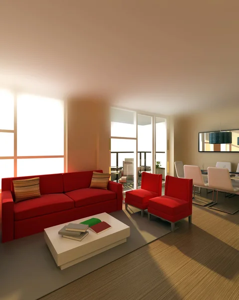 Modern interer appartement — Stockfoto