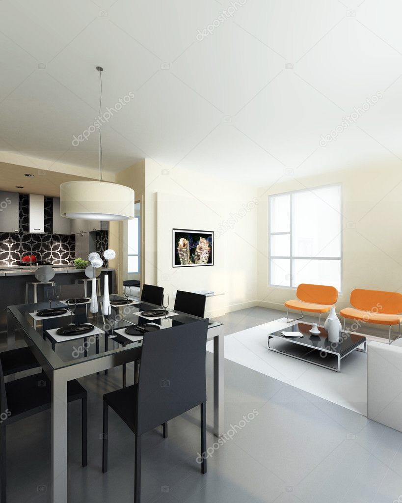 Interer modern apartment — Stock Photo © yura_fx #6394071