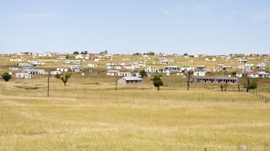 Shacks in Transkei South Africa corrigated iron clipart