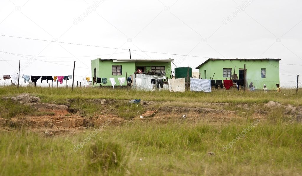 Green houses of poor in Transkei South Africa