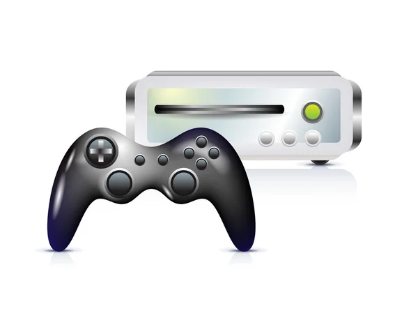 stock vector Gamepad with console