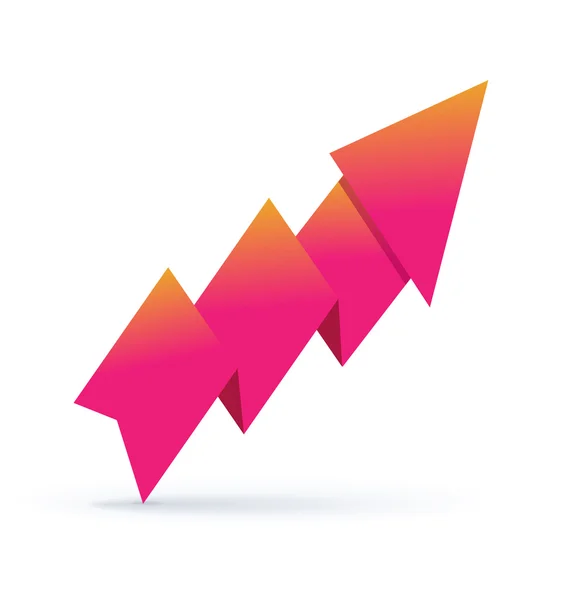 Paper origami arrow — Stock Vector