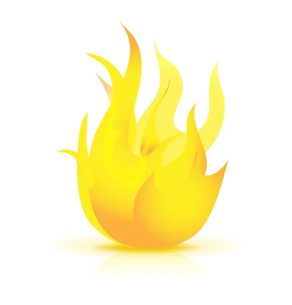 Vuur vlam pictogram — Stockvector