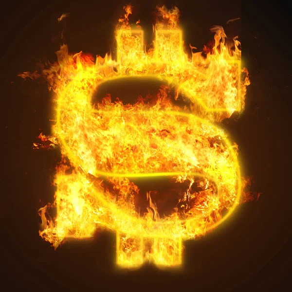 Fire dollar sign — Stock Photo © yellowpixel #6254843