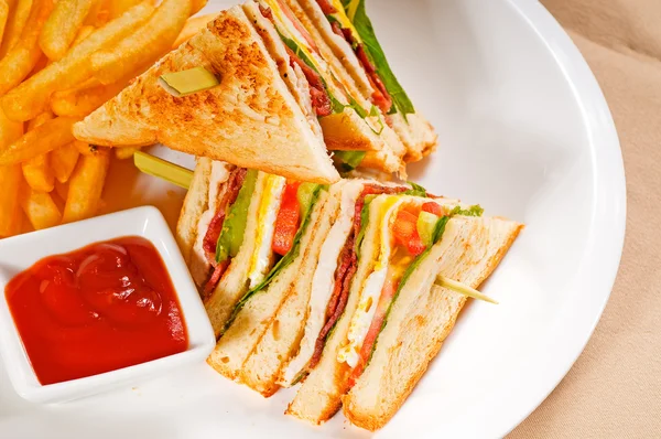 stock image Triple decker club sandwich