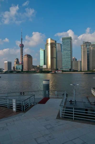 Shanghai pudong vista da puxi — Foto Stock