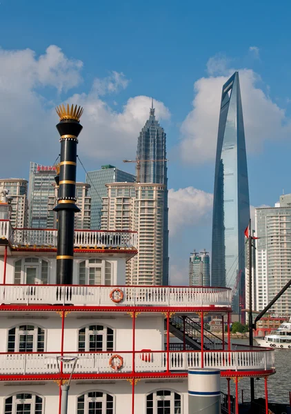 Shanghai pudong Ansicht von puxi — Stockfoto