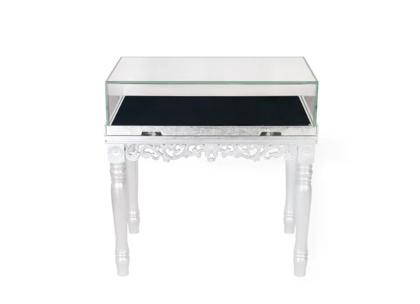 Silver display table — Stock Photo, Image