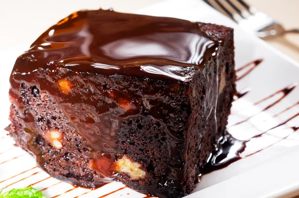 초콜렛과 호두 케이크 — 스톡 사진