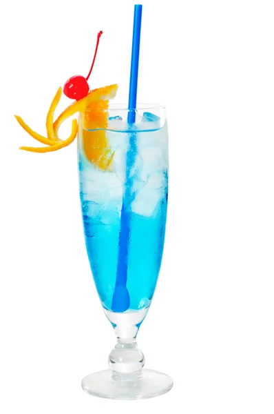 Kék long drink koktél — Stock Fotó