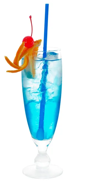 Mavi uzun içki kokteyli — Stok fotoğraf