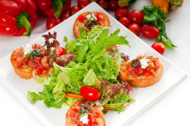 orijinal İtalyan taze bruschetta