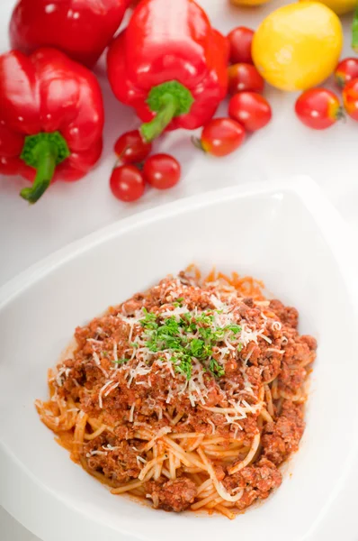 Spaghetti pasta with bolognese sauce — Stock Photo, Image