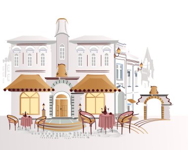 Street cafe clipart