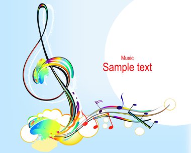 Colorful music clipart