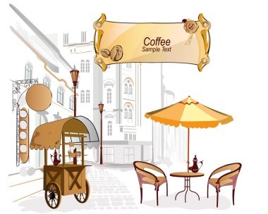 Street cafe clipart