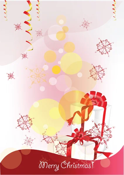 Новорічні фону з різдвяні подарунки — стоковий вектор