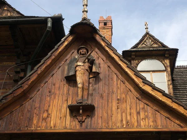 Cabaña tradicional de madera pulida de Zakopane —  Fotos de Stock