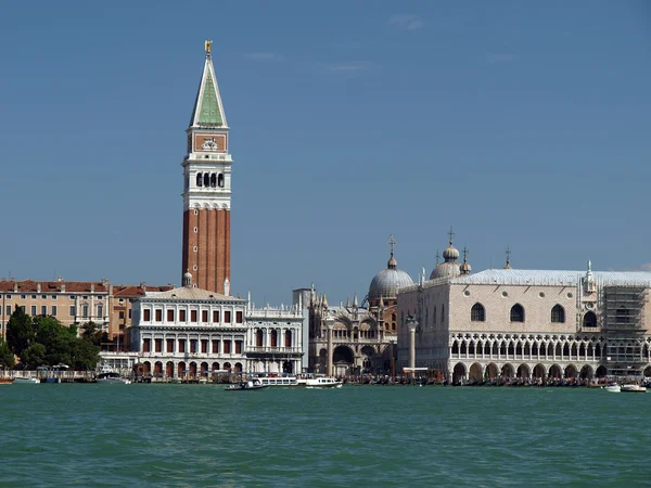 Venice - St. Mark; s Square as seen from the San Marco Channel — стоковое фото