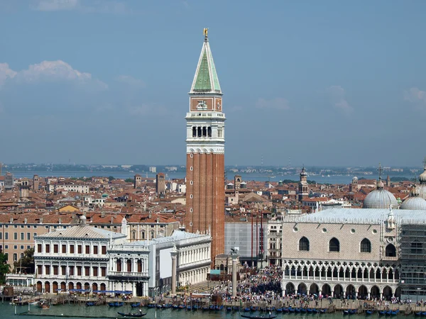 Venice - St. Mark's Square as seen from the San Macro Canal — Stock Photo, Image