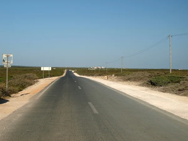 ヴィンセント岬続く砂漠の道 — ストック写真