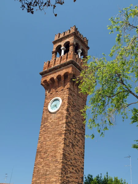 The bell tower of San Giacomo, Murano island — Stock Photo, Image