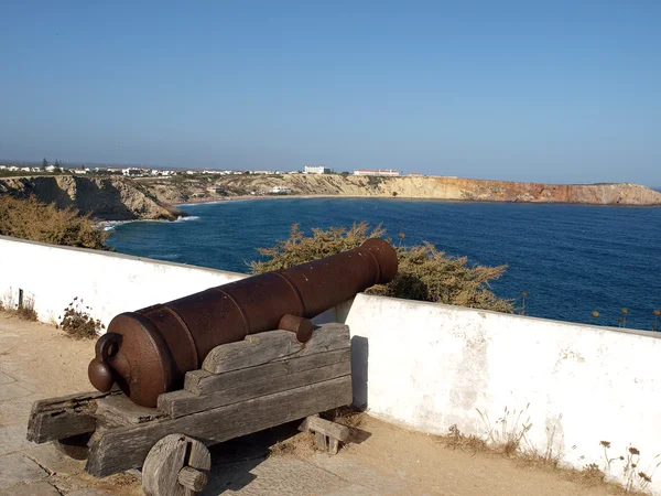 Sagres point - Kanone in der Festung — Stockfoto