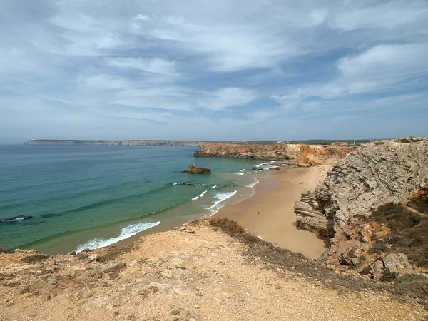 Costa de penhasco monumental perto do Cabo de São Vicente, Portugal — Fotografia de Stock