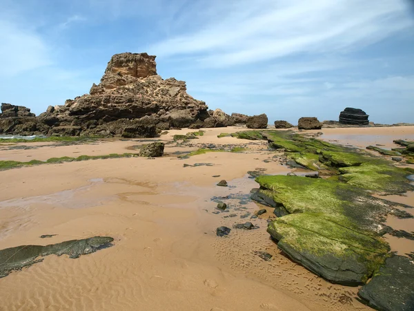 Praia do castelejo, poblíž vila do bispo, algarve, Portugalsko — Stock fotografie