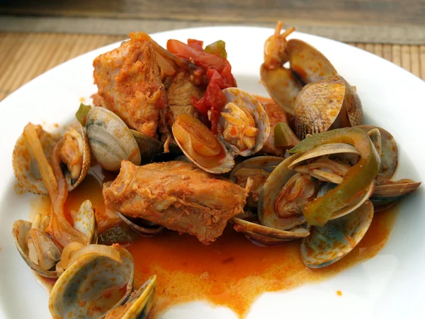 Seafood Cataplana. — Zdjęcie stockowe