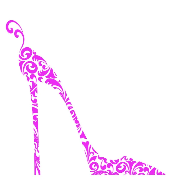 Chique retro hoge hakken schoen roze — Stockfoto