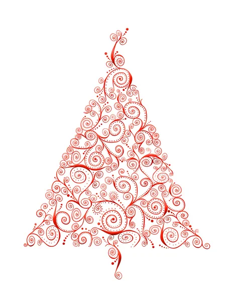 Árvore de Curlicue vermelho de Natal — Fotografia de Stock