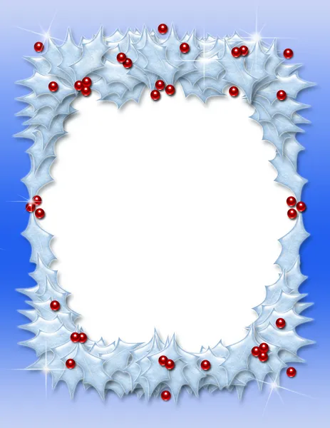 Kerstmis holly frame — Stockfoto