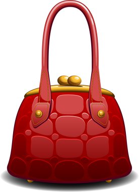 Red handbag clipart