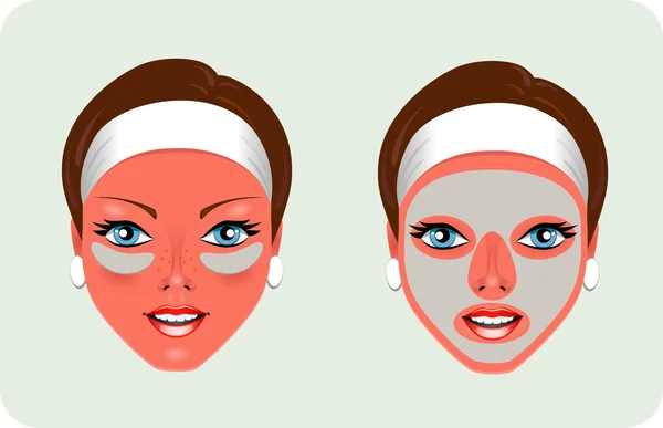 Facial Rejuvenation (mask) — Stock Vector