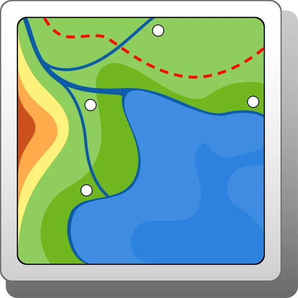 Icône de carte — Image vectorielle