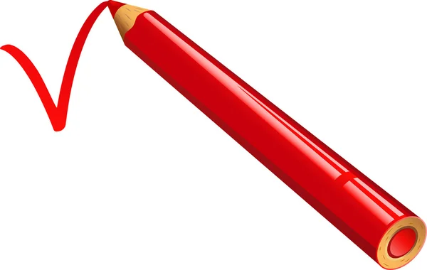 Marcas de lápiz rojo — Vector de stock