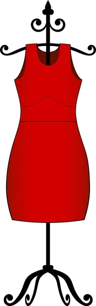 Gyönyörű piros ruha — Stock Vector