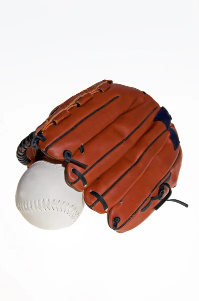 Stock image Baseball glove and ball