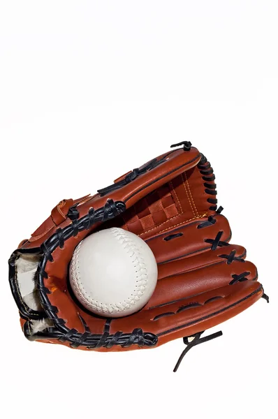 Gant et balle de baseball — Photo